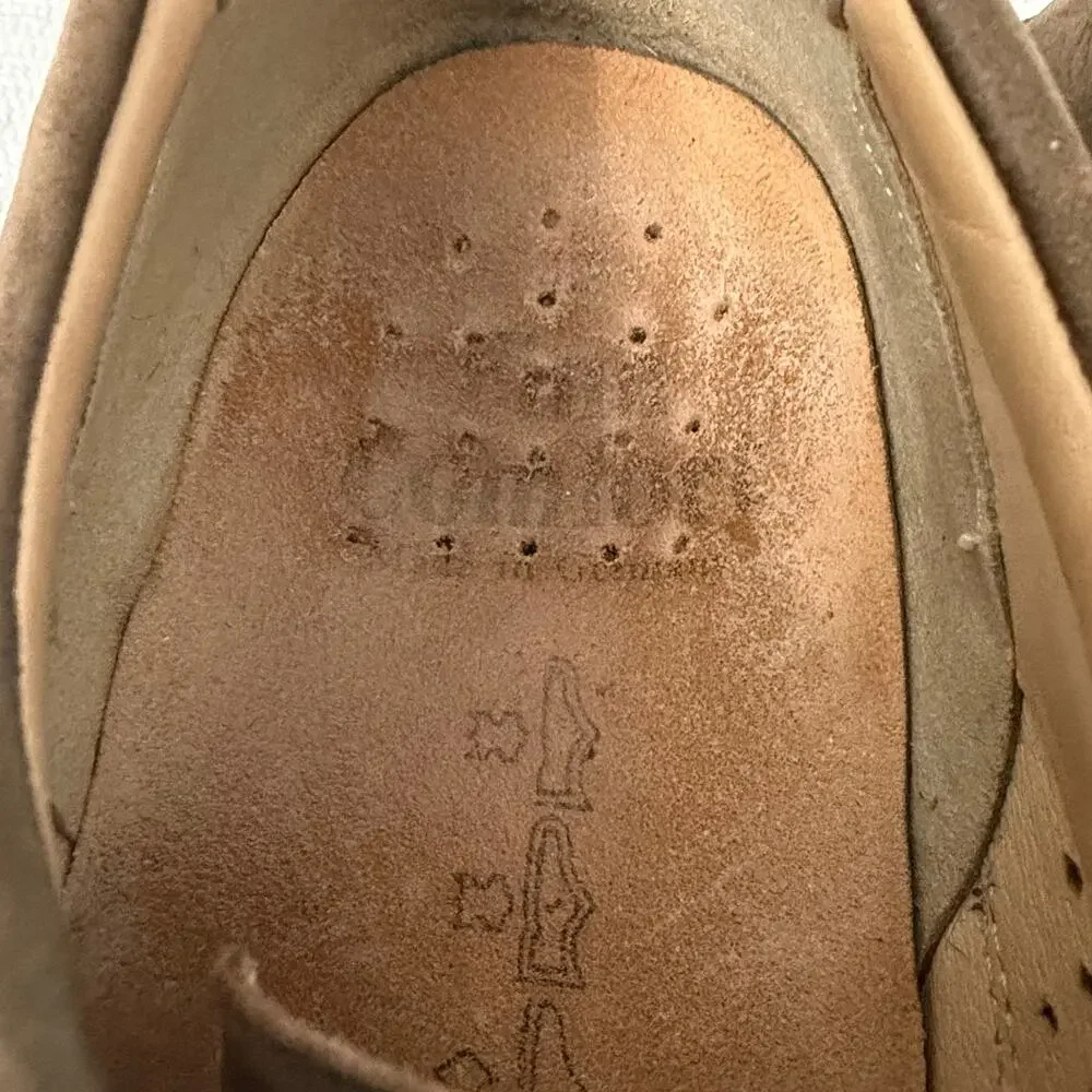 Finn Comfort Baden Shoes Mens Size 9.5 Brown Leather Nubuck Perforated Casual 43
